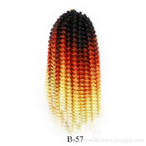 Fast delivery colorful synthetic crochet hair extensions Nubian twist